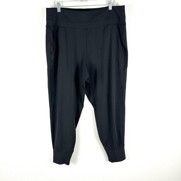 Athleta Black Venice Mid Rise Jogger Athleisure Pants Size XL - Picture 1 of 9